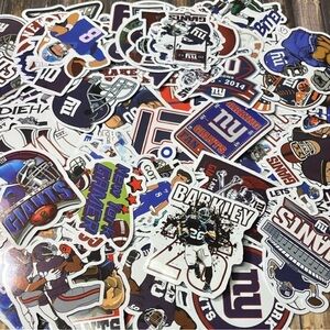 5for$10 Football New York Giants Sports Fan 104 Stickers Notebook, Waterbottle
